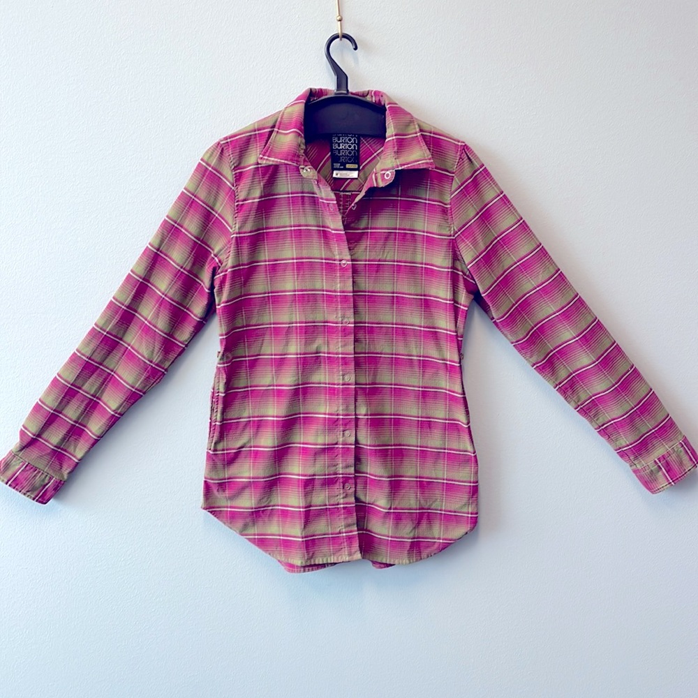 BURTON DryRide Blitz Snap Flannel DryRide Shirt - Tart Color - Women's Medium